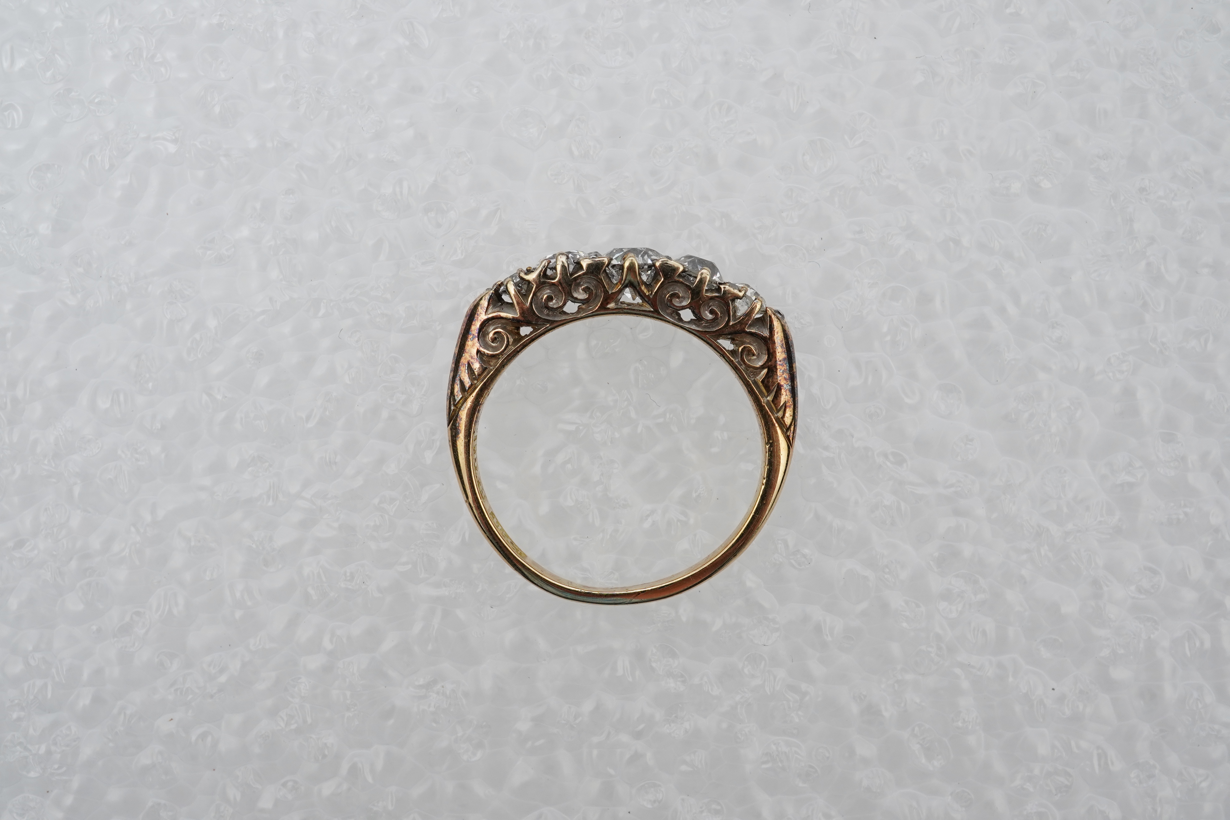 A five-stone diamond ring, late 19th century
